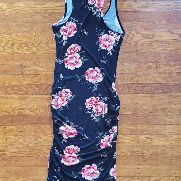 Venus Ruched Bodycon Midi Lenth Dress - Picture 6 of 9